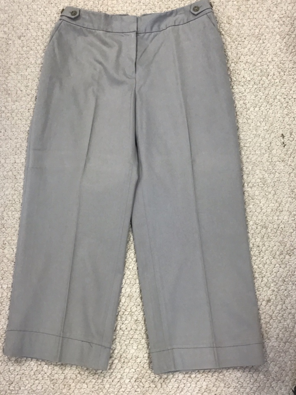 Women's Cropped Gray Tailored Trousers